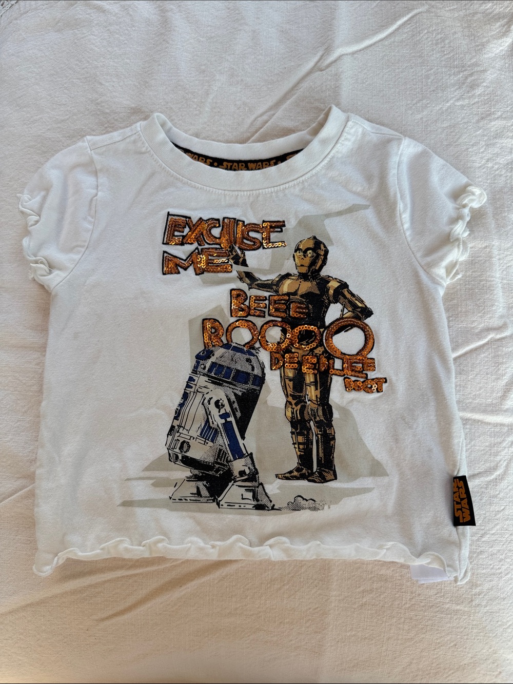Star Wars Kids White R2-D2 & C-3PO Graphic Tee
